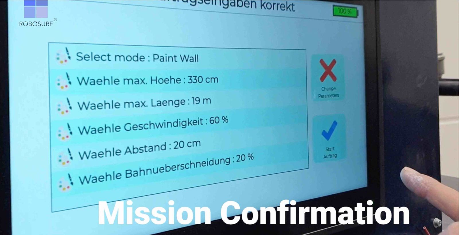 Robosurf autonomous mobile Robot No-Code operation interface
